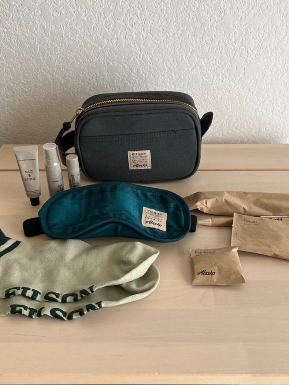 NEW Filson for Alaska Air First Class Amenity Kit